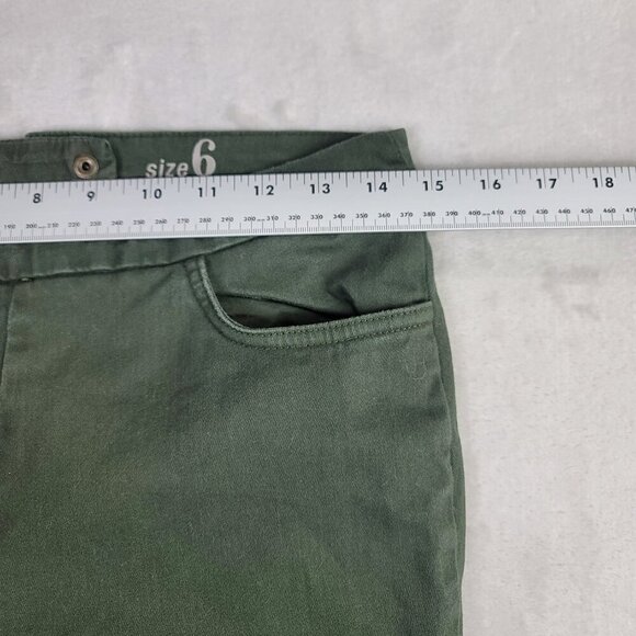 J. Crew Olive Green Dannie Women's Stretch Pant's w/ Zipper | Size 6 - Picture 6 of 9